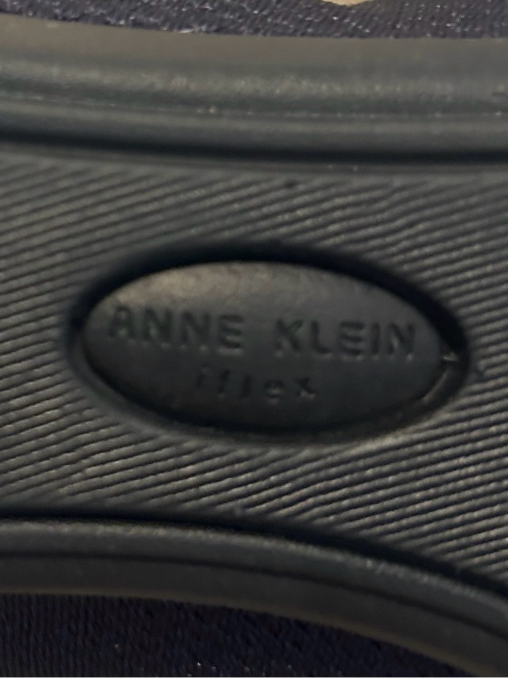 Anne Klein women’s Navy Patent Buckle Toe Unice Flats, Square Toe NWOT 9 - Picture 8 of 9